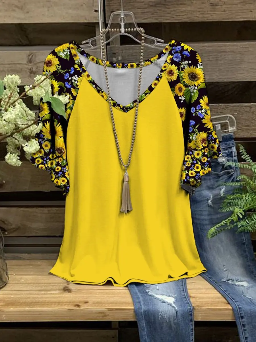 

Женский топ с V-образным вырезом