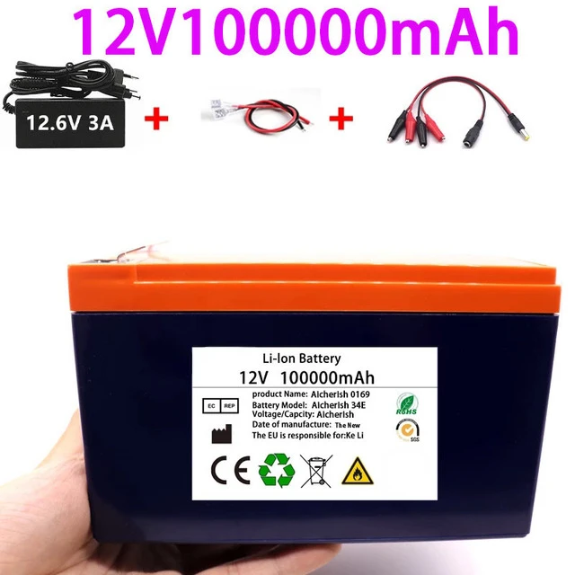 

Портативный LiFePO4 перезаряжаемый литиевый аккумулятор 12 В 12,6 Ач встроенный 5 в а USB Android зарядный порт с зарядным устройством в 3 А