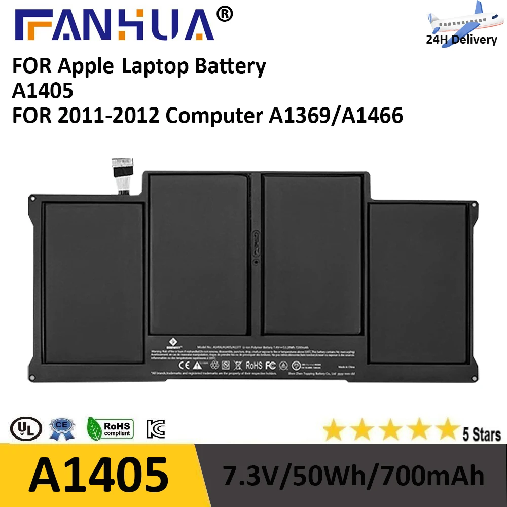 Аккумулятор Fanhua 7,3 В 7200 мАч A1405 для ноутбука Apple Macbook Air 13 