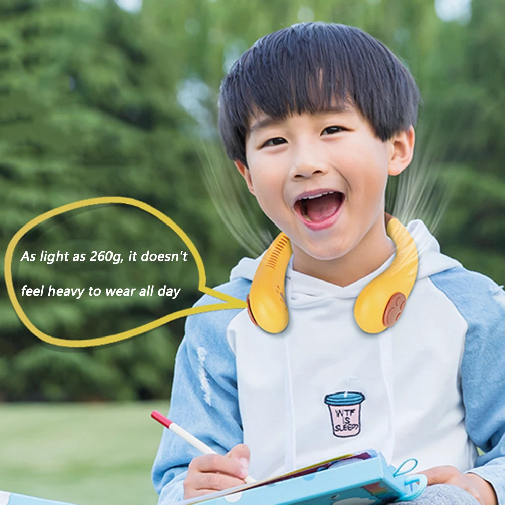 

Neck Fan Portable Mini Bladeless Fan Rechargeable Fan Hanging Sports Fans Air Conditioner Cooler for Home Outdoor