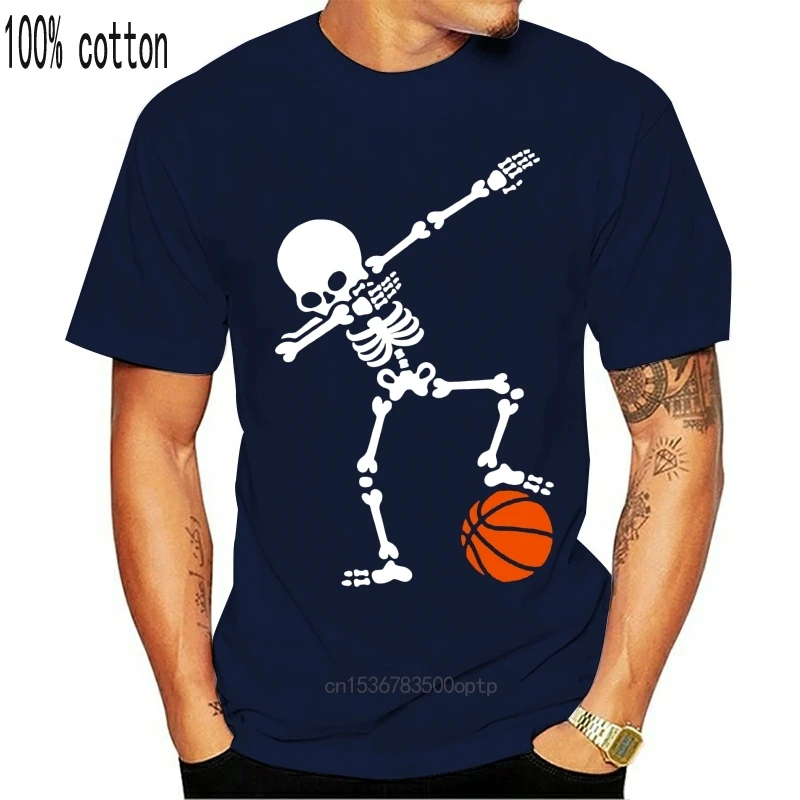 

Man Clothing Dab Dabbing Skeleton Basketball Tee For Men O-Neck Tops Male New Fashion Short Sleeve Homme T Shirts
