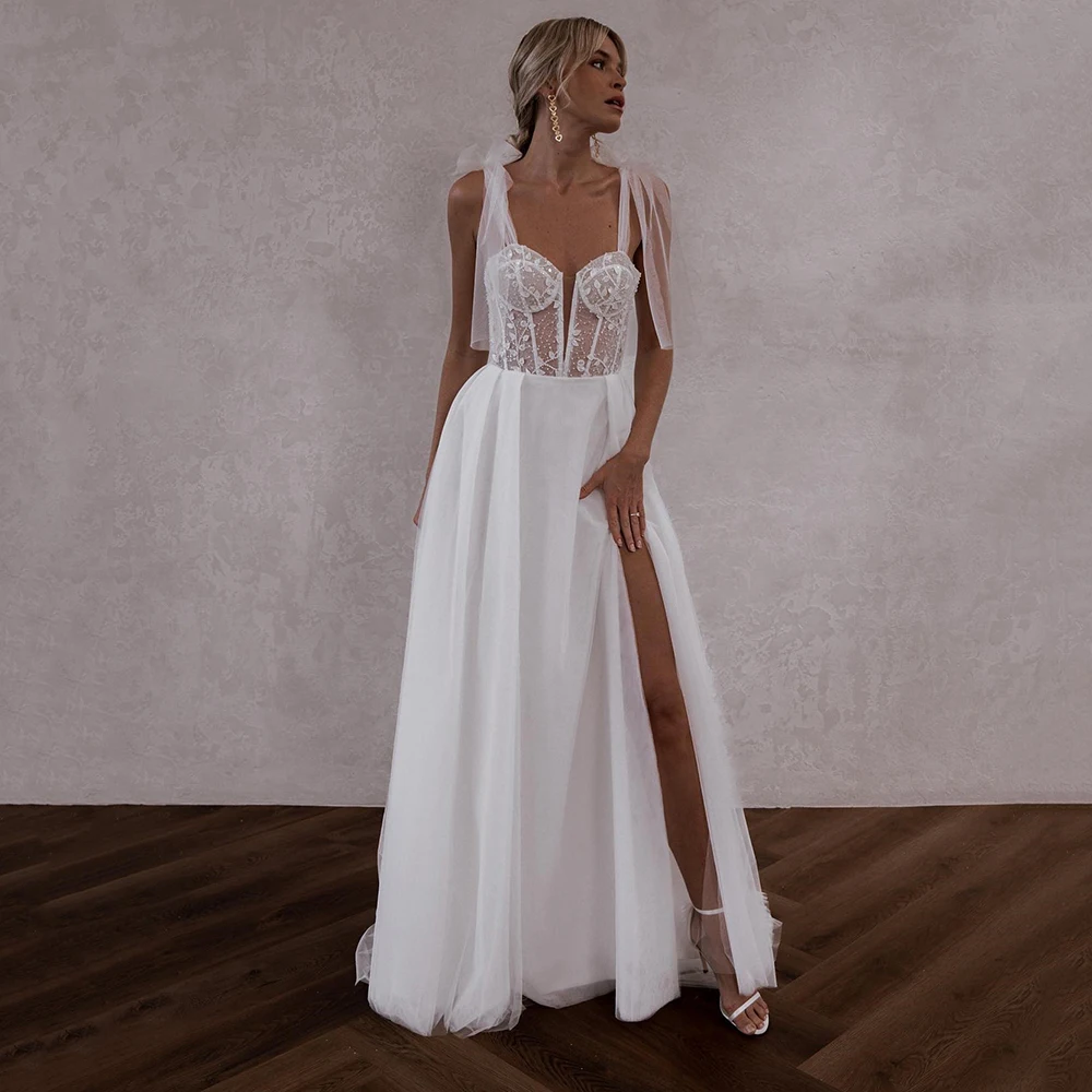 Свадебные платья трапециевидной формы по индивидуальному заказу кружевное