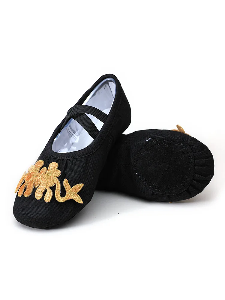 Балетки женские в китайском стиле обувь для гимнастики танцевальные туфли