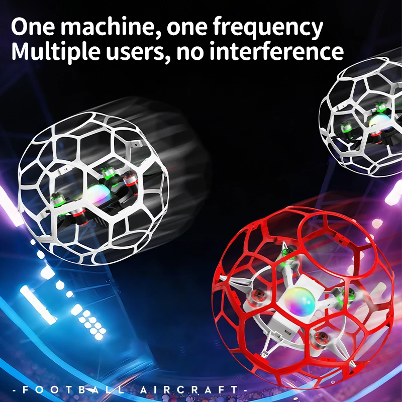 Фото Мини-дрон L6 RC для гонок, футбольный дрон с 3D-защитой, бесщеточный, с дистанционным управлением 2.4G, квадрокоптер для детей №4