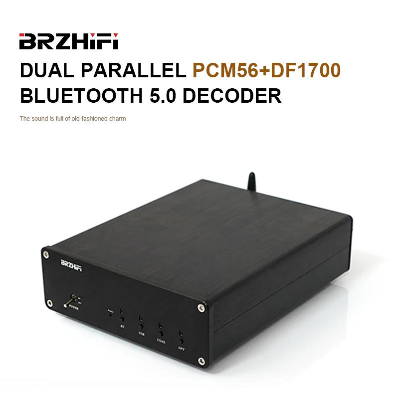 

BREEZE Audio Dual Parallel PCM56 + DF1700 Bluetooth 5.0 Decoder HiFi DAC With Fiber Coaxial USB Inputs For Home Theater
