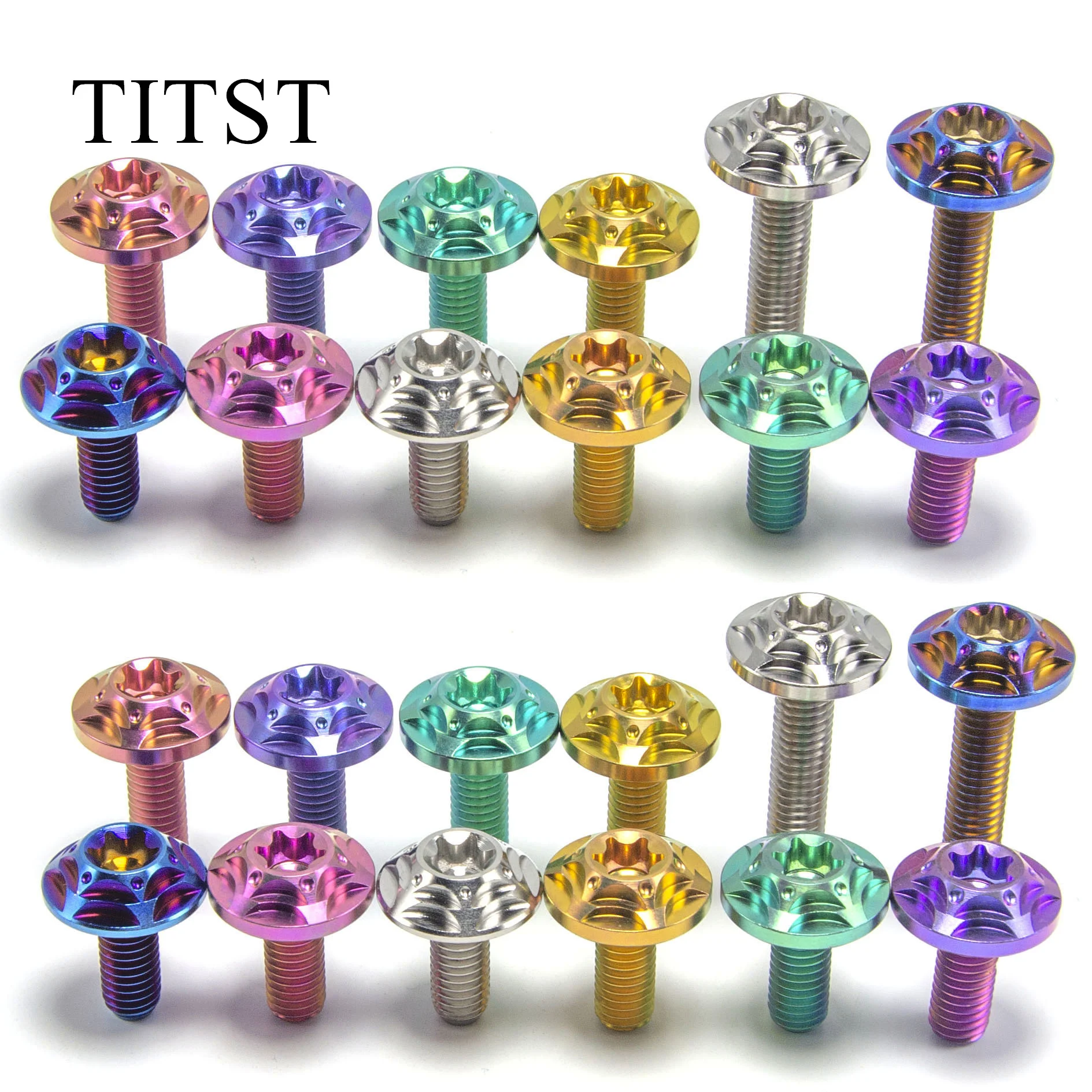 TITST Мотоциклетные винты M6x10/15/20/25/30/35/40 из титанового сплава