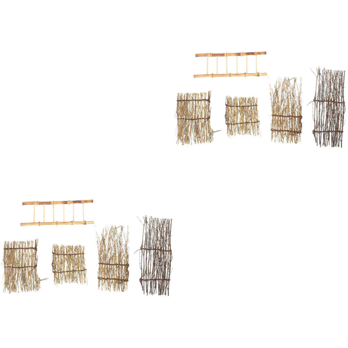 

2 Sets Bamboo Fence Decoration Miniature Food Sashimi Serving Restaurant Sushi Mats Cooking Japanese Ornaments Cuisine