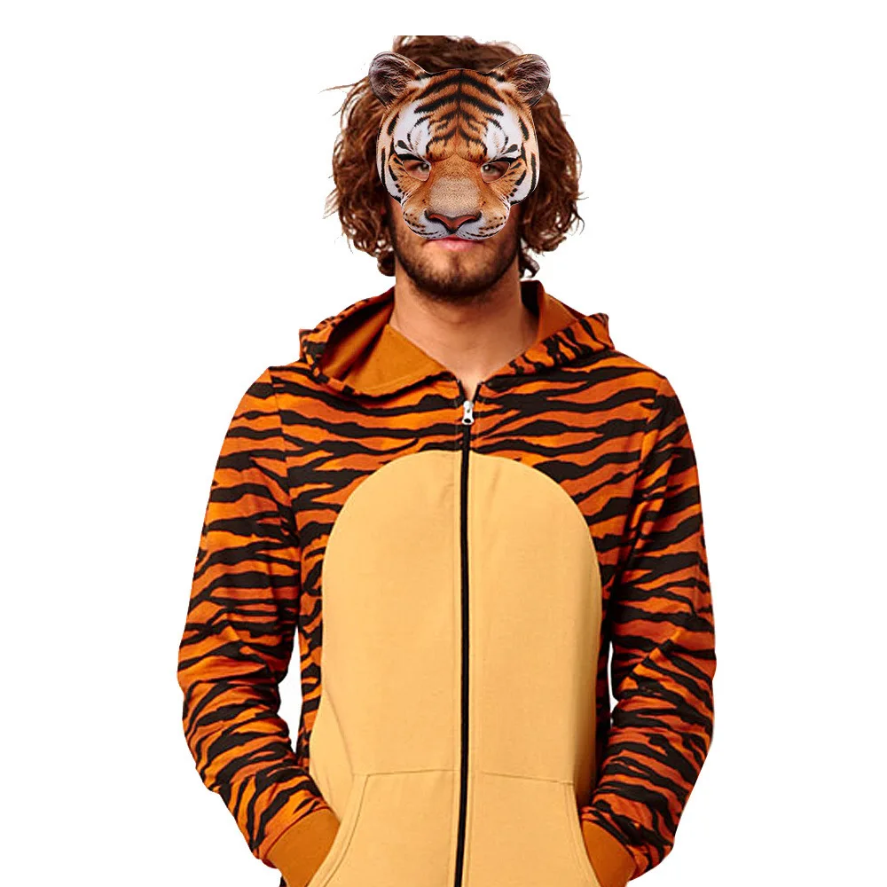 

Halloween 3D Tiger Pig Animal Half Face Mask Masquerade Party Cosplay Costume
