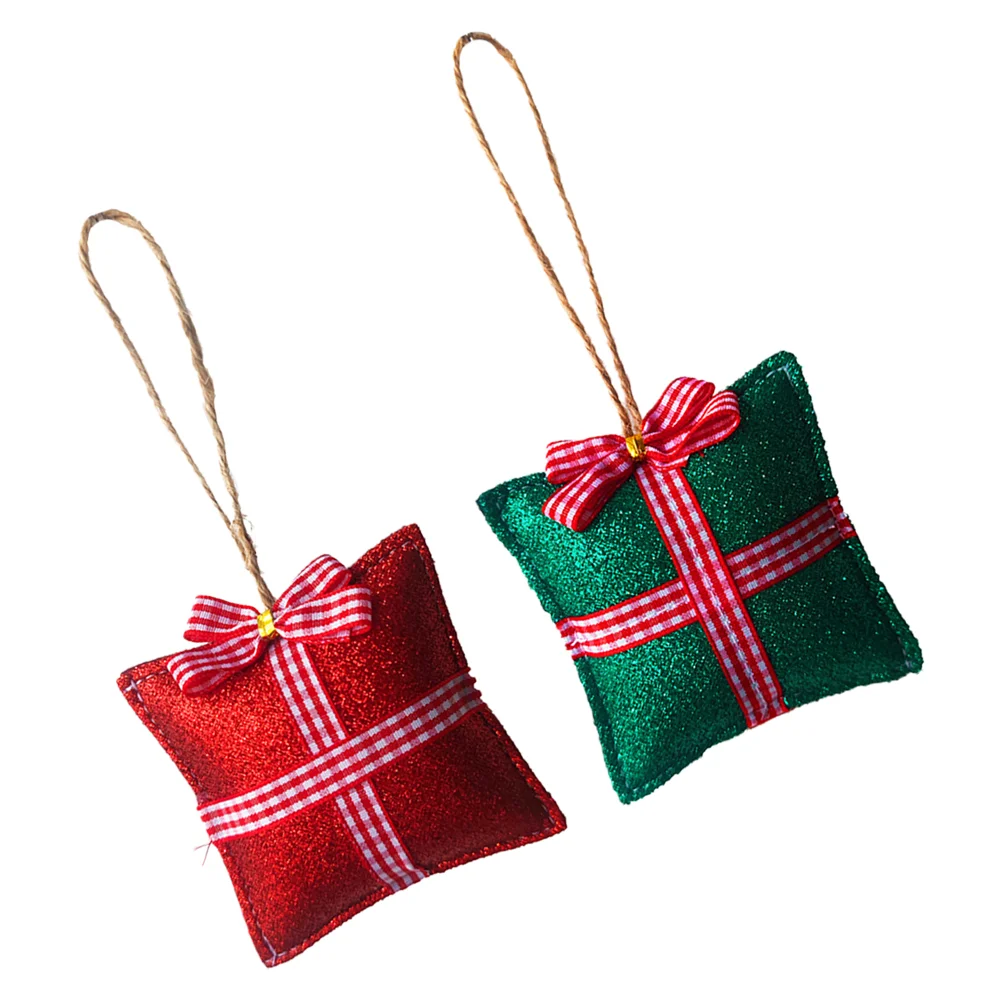 

2 Pcs Christmas Tree Decor Decorations Ornaments The Gift Neutral Xmas Indoor Fabric Outdoor
