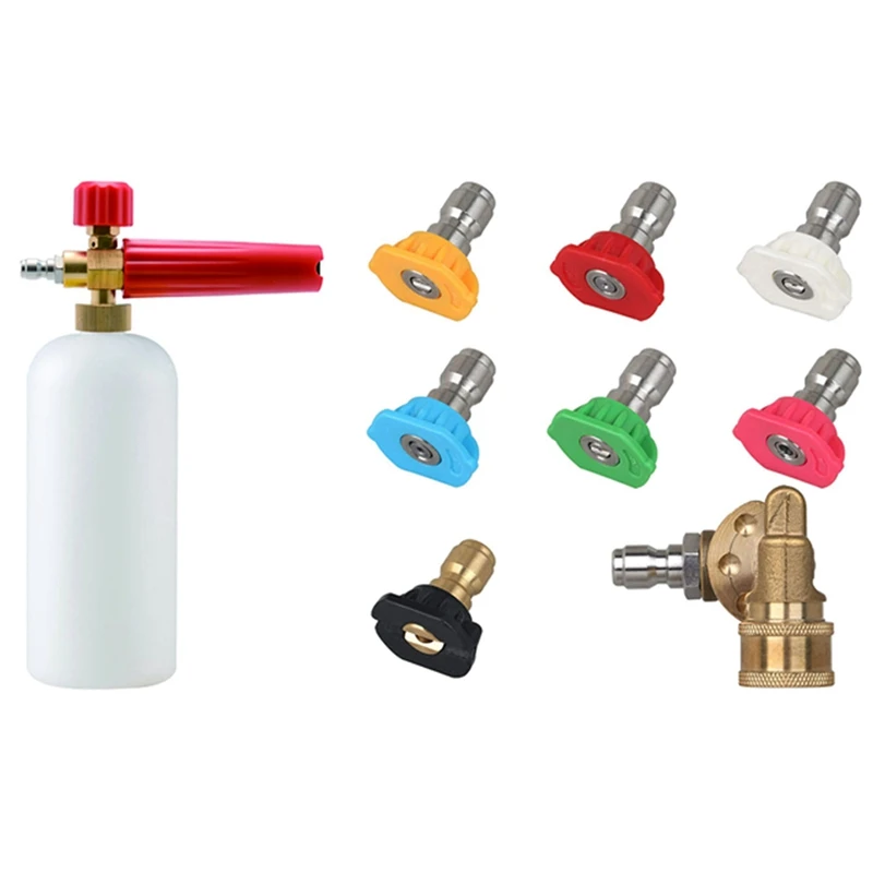 

Snow Foam Lance Car Wash Foam Cannon For Karcher K(K2-K7) Series & Universal Power Pressure Washer Spray Nozzle Tips