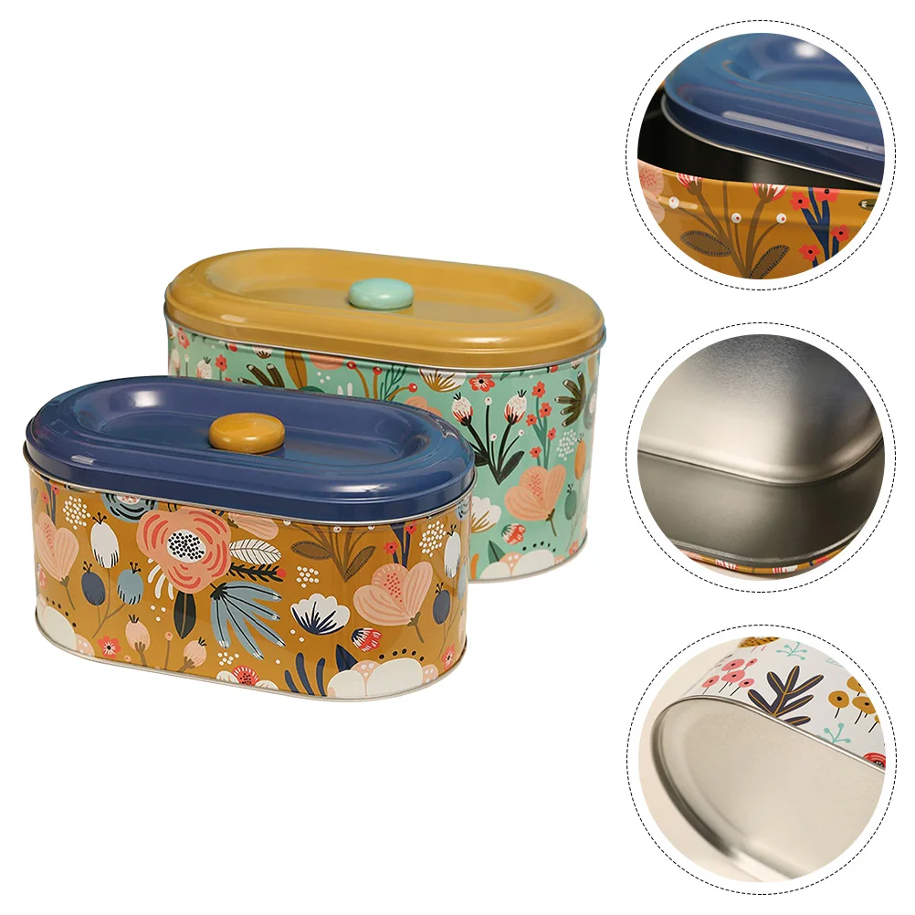 

Tin Box Tins Metal Candy Cookie Empty Storage Containers Gifttea Boxes Lids Tinplate Container Decorative Loose Jar Lid