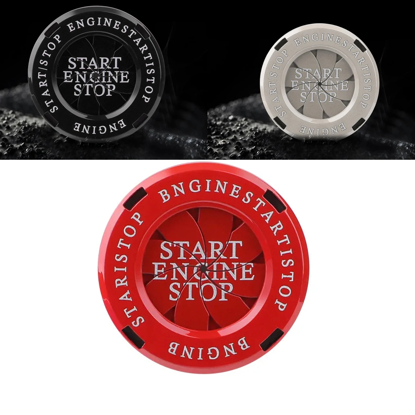 Автомобиль Onekey кнопка запуска остановки крышка декор интерьера автомобиля