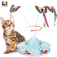 meows interactive cat toy butterfly funny exercise electric flutter rotating kitten toys cat teaser with replacement