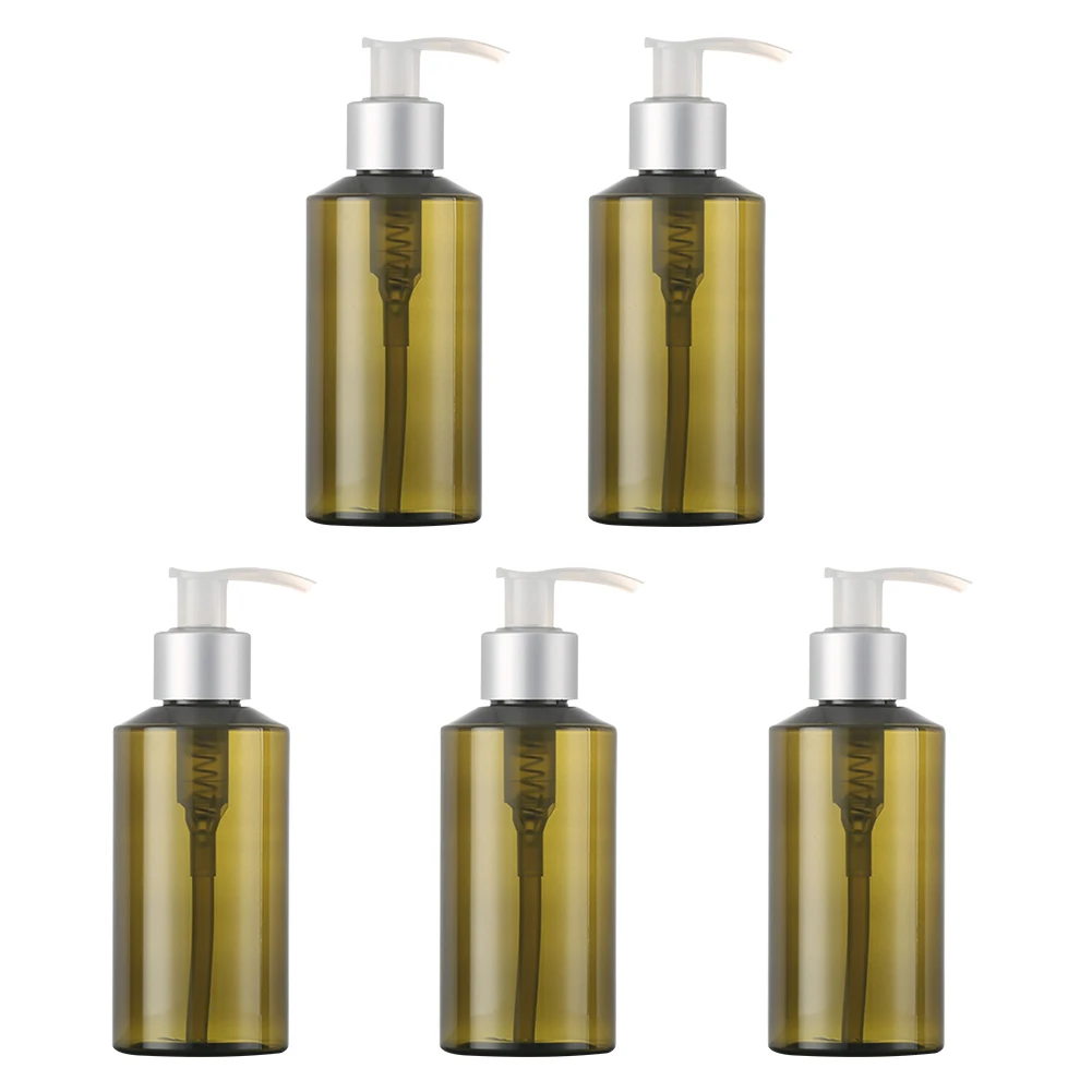 

5pcs 150ml Squeezed Shower Gel Refillable Pump Lotion Bottle Travel Portable Home Office Leakproof For Shampoo Outdoor Hand Soap