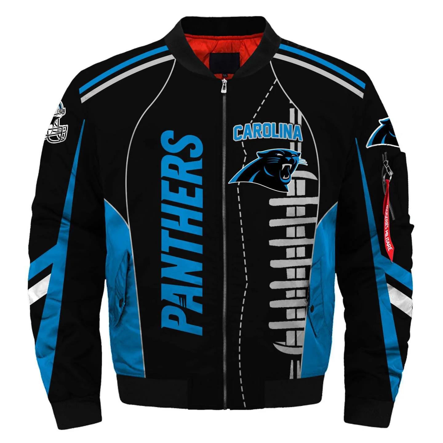 

Carolina Men Panthers Warm Winter Jacket coat stitching 3D Digital Print baseball uniform football zipper Bomber Jackets 6XL