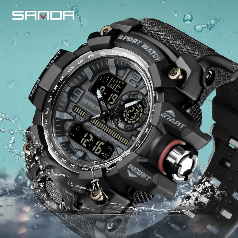 

Kids 2023 G Style New Men's Watches 50M Waterproof Shock Sports Military Quartz Watch For Male Digital Wristwatch Clock 3133