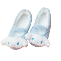 ins girl heart cute cartoon sanrio melody plush cotton slippers spring and autumn indoor antiskid cosplay warm shoes kawaii gift