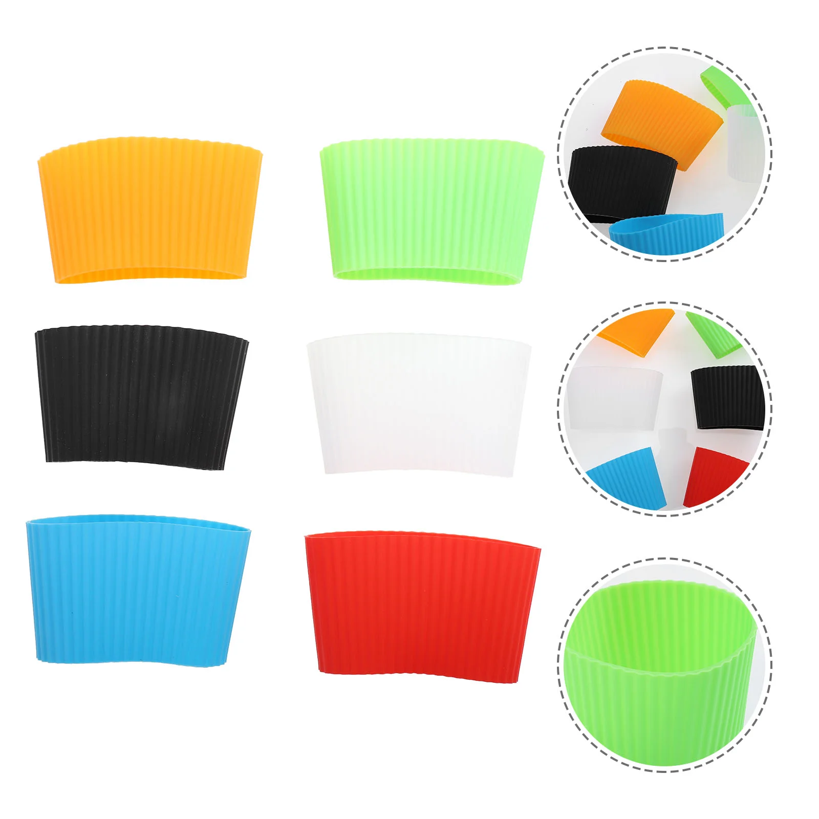 

Sleeve Cup Silicone Bottle Coffee Cover Sleeves Heat Reusable Protector Mug Baby Hotresistantfor Insulated Anti Water Holder