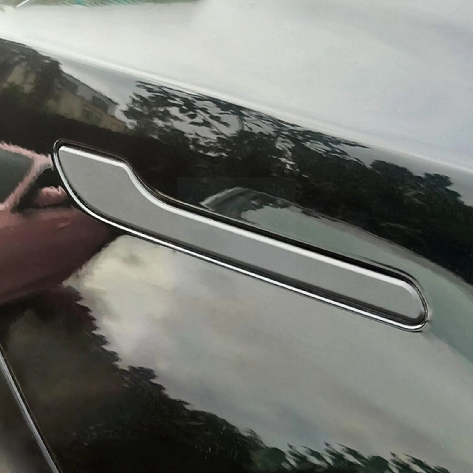 

4 шт., наклейки на дверную ручку автомобиля, для Tesla Model 3 Y