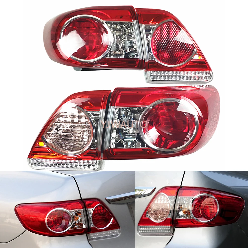 

Задний фонарь для Toyota Corolla 2010-2013, автомобильный фонарь в сборе, Автомобильный задний фонарь, сигнал поворота, стоп-сигнал Предупреждение све...