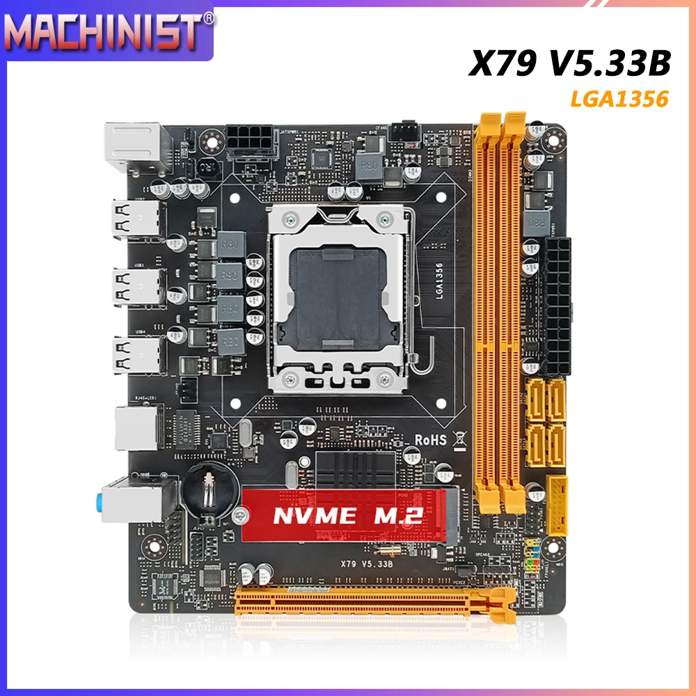

MACHINIST X79 PC материнская плата LGA1356 поддержка Xeon Core Pentium серия процессор DDR3 настольная ОЗУ Mini-DTX SATA 3,0 X79 V5.33B