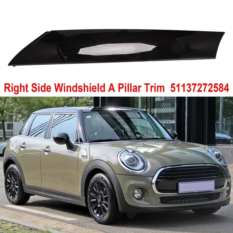 

Car Front Side Exterior Molding Windshield A Pillar Trim For-BMW MINI R55 2007-2015