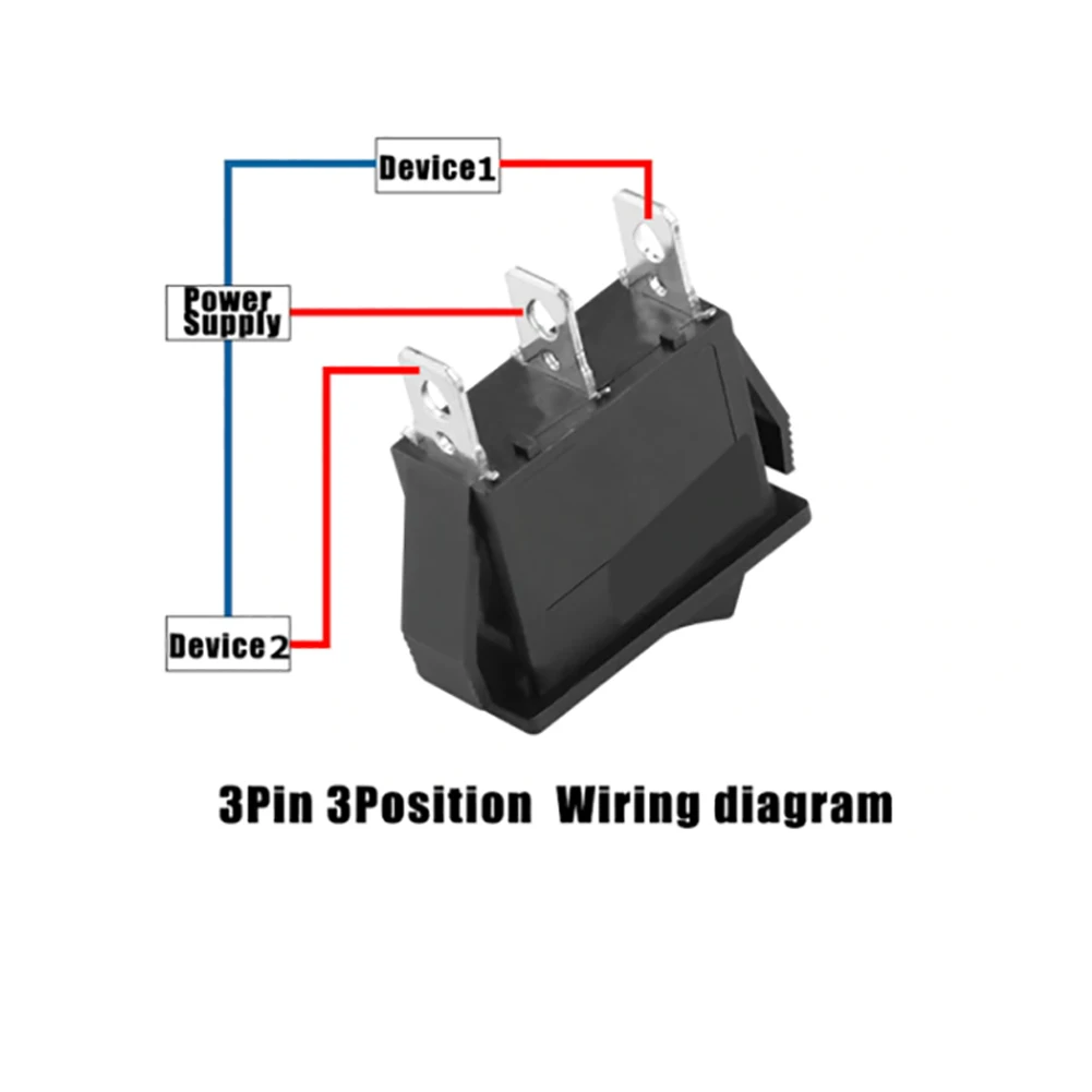 

Part Rocker Switches 12V 16A 250VAC 1pcs 3 Position Accessory Black Boat