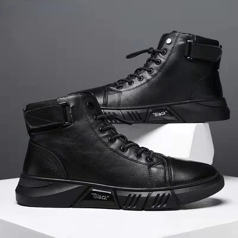 

2022 Autumn New High Top Work Shoes for Men Platform Ankle Boots Fashion Quality Boots Outdoor Booties Zapatos De Hombre