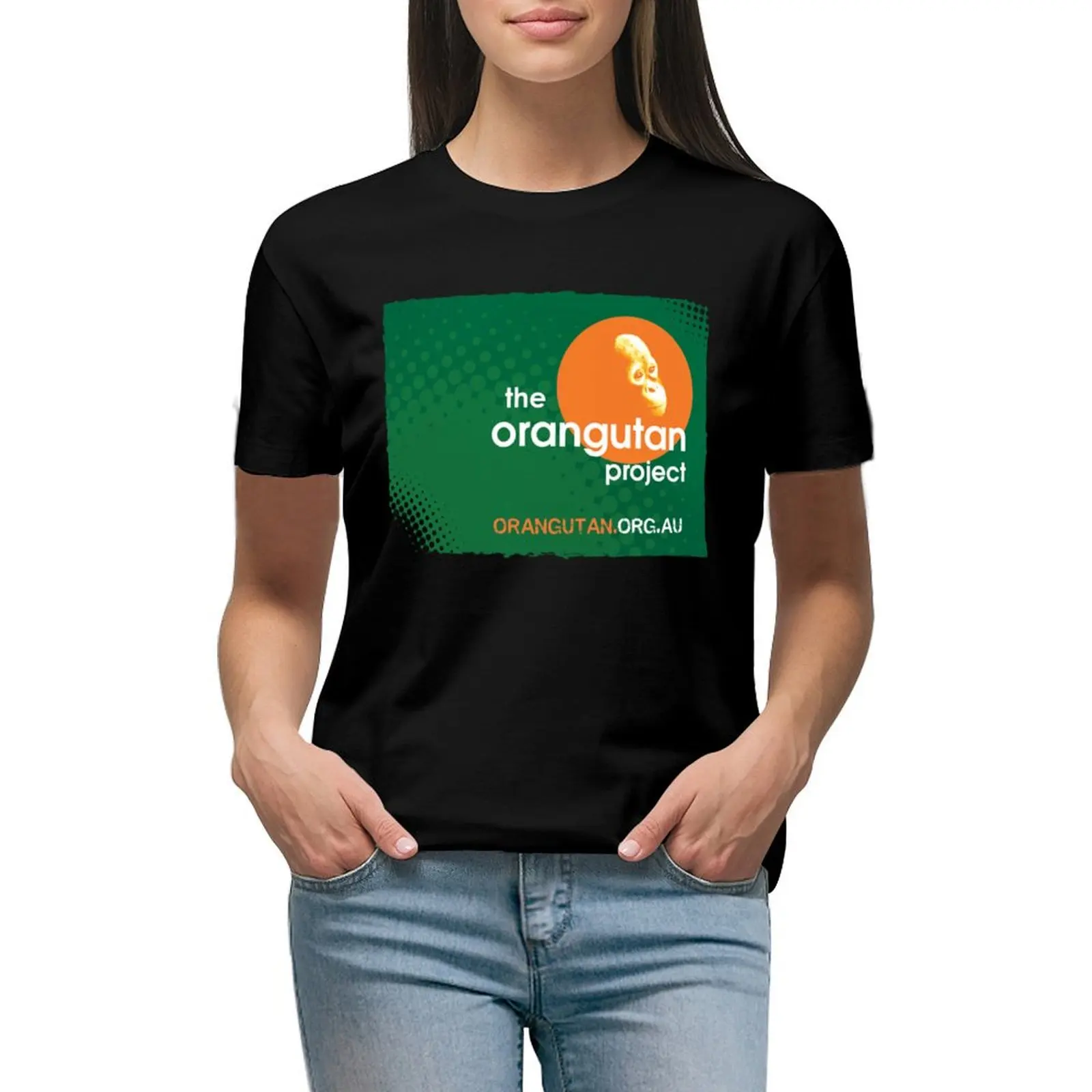 Футболка с рисунком орангутана женская одежда