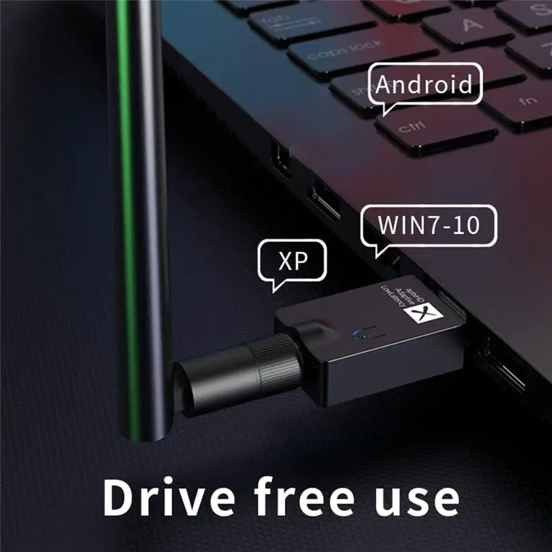 Фото USB-адаптер Bluetooth 5.2, беспроводной USB-приемник-передатчик Bluetooth с поддержкой Win10/8/7, Linux/PS 4-5/Android-A09I №5