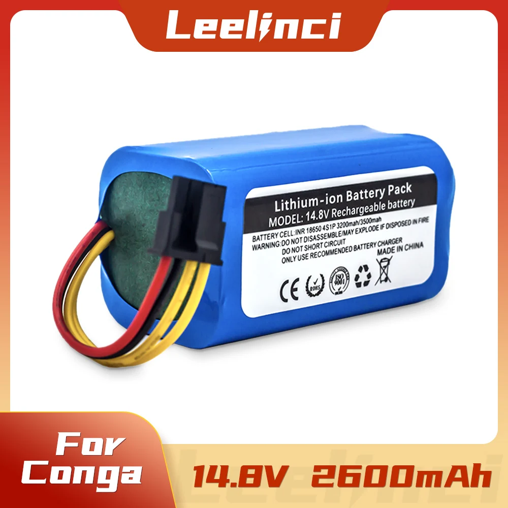 

Leelinci 14.8V 2600mAh Battery For Proscenic Cocoa Smart 780T,Summer P1S P2S,Jazz,Kaka Robot Vacuum Cleaner Li-Ion Rechargeable