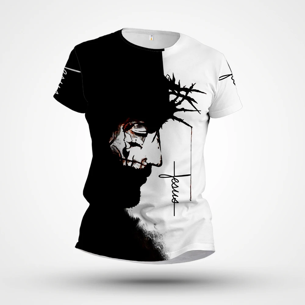 

Summer 2023 New T-shirt Men's Round Neck Short Sleeve 3DT Shirt Fashion Brand Animal Print Fashion Casual Short Sleeve
