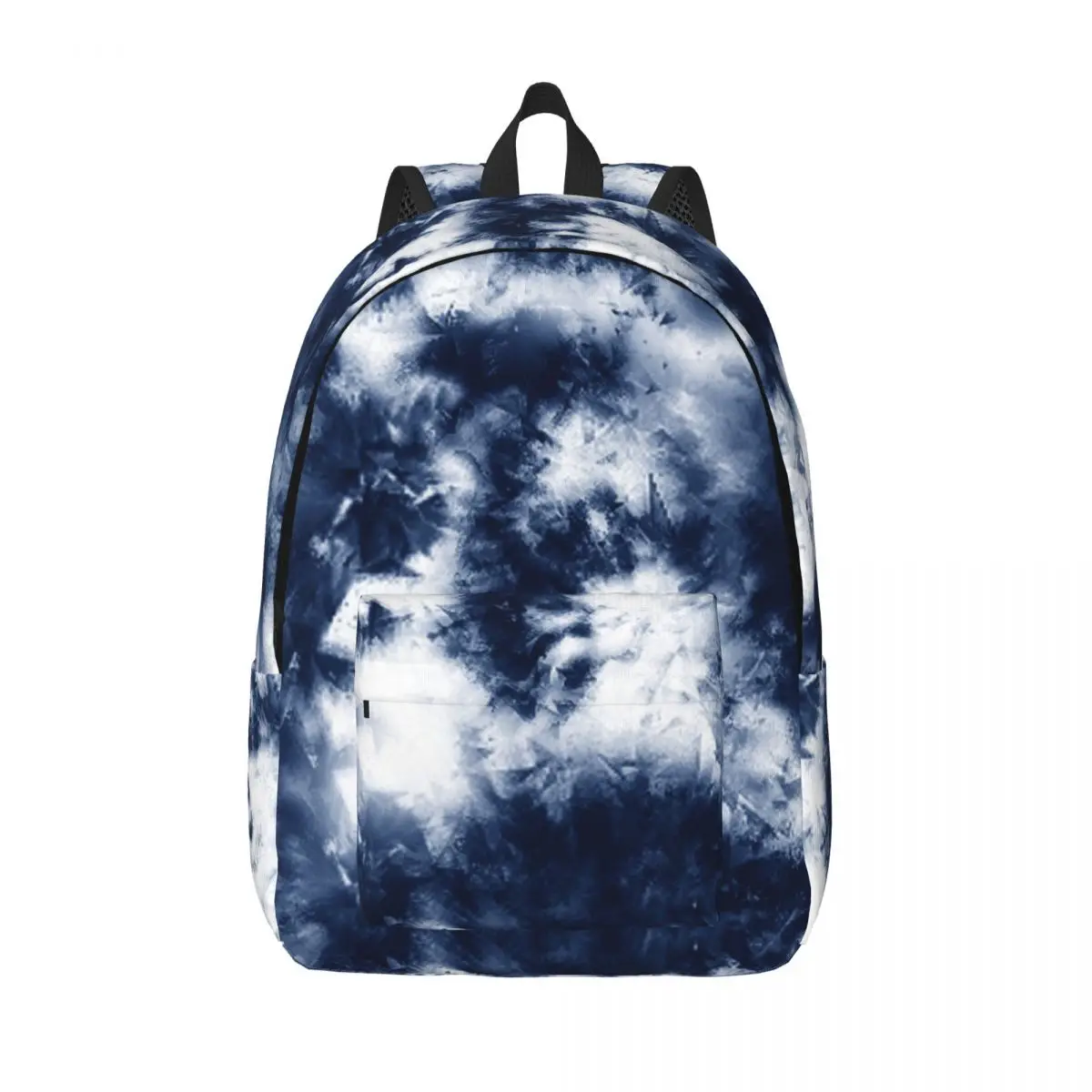 

Blue Tie Dye Pattern Teenage Backpack Sports Student Hiking Travel Daypack for Men Women Laptop Canvas Bags