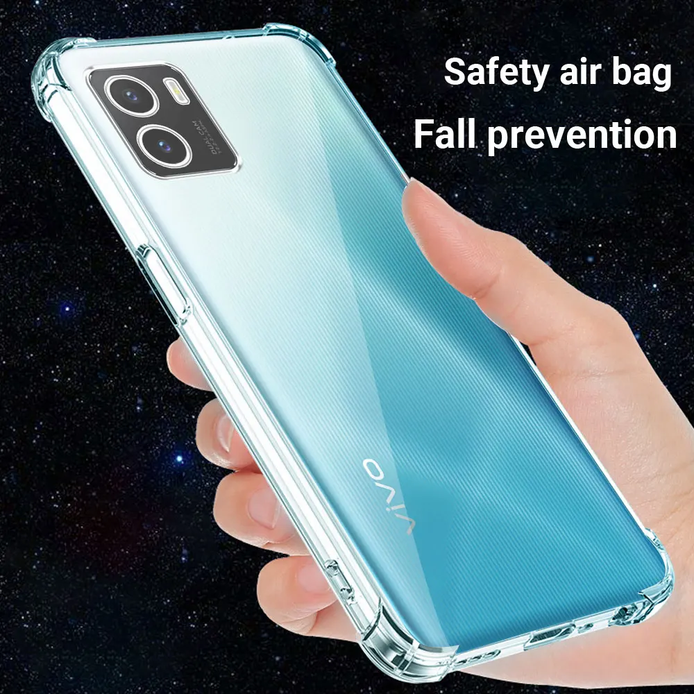 Прозрачный противоударный чехол с подушкой безопасности для Vivo Y15S Y15C V2120 V2147