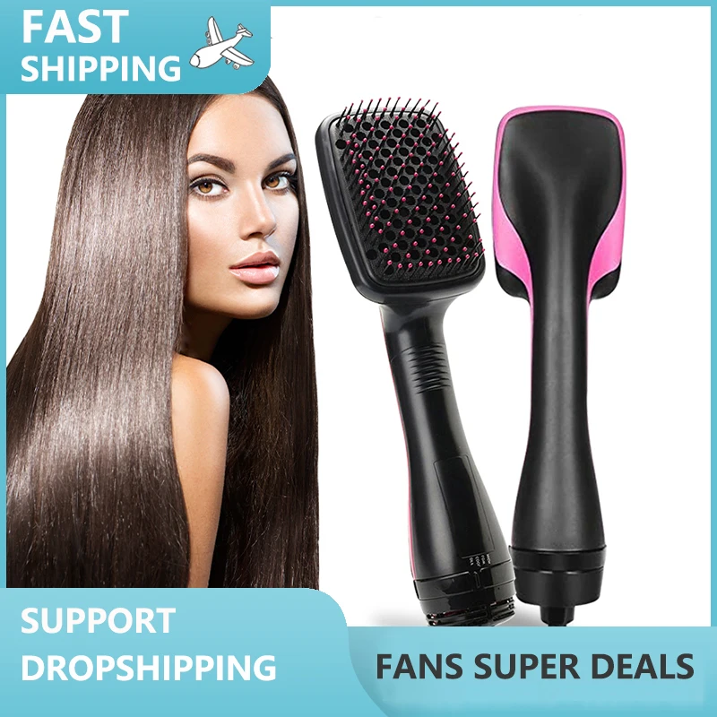 

One Step Hair Dryer Hot Air Brush Styler and Volumizer Hair Straightener Curler Comb Roller Electric Ion Blow Dryer