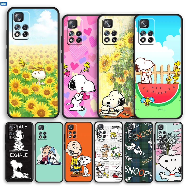 

Charlie Snoopy Friends For Xiaomi Redmi Note 11 10 11T 10S 9 9S 8 7 5G 4G Soft TPU Silicone Phone Case Cover Fundas Coque Capa