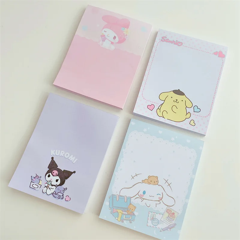 

Kawaii Sanrio Hello Kitty Kuromi My Melody Cinnamoroll Cartoon Vertical Non-Sticky Notepad Girly Heart Sweet Cute Sticky Notes