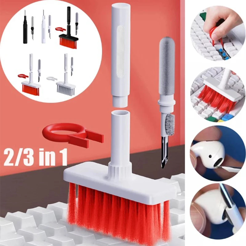 

3 in1 Keyboard Cleaning Brush Computer Earphone Cleaning tools Keyboard Cleaner keycap Puller kit for PC Airpods Pro 1 2