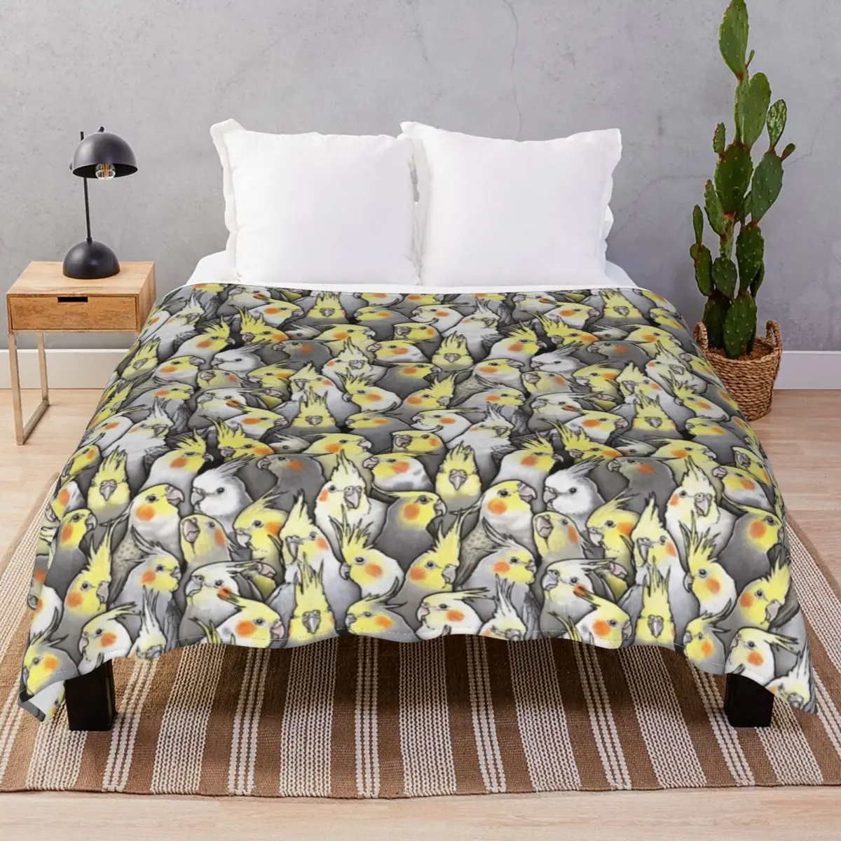 Cockatiels Galore Blanket Fleece Decoration Fluffy Unisex Throw Blankets for Bedding Home Couch Camp Cinema