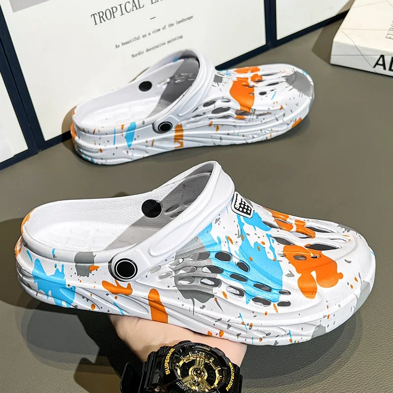 Мужские сандалии в форме облака для женщин стиль отдыха низкая высота лоскутный