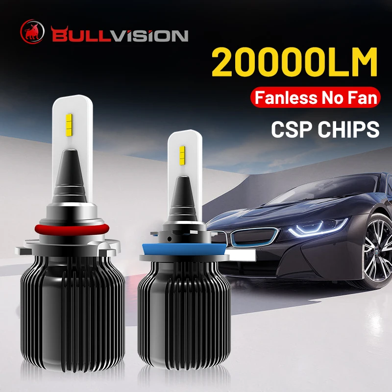 Светодиодные фары H11 9007 лм H7 H4 H1 H13 880 HB5 881 9005 H27 H8 9006 HB3 HB4 12 В 24 фонари головного света