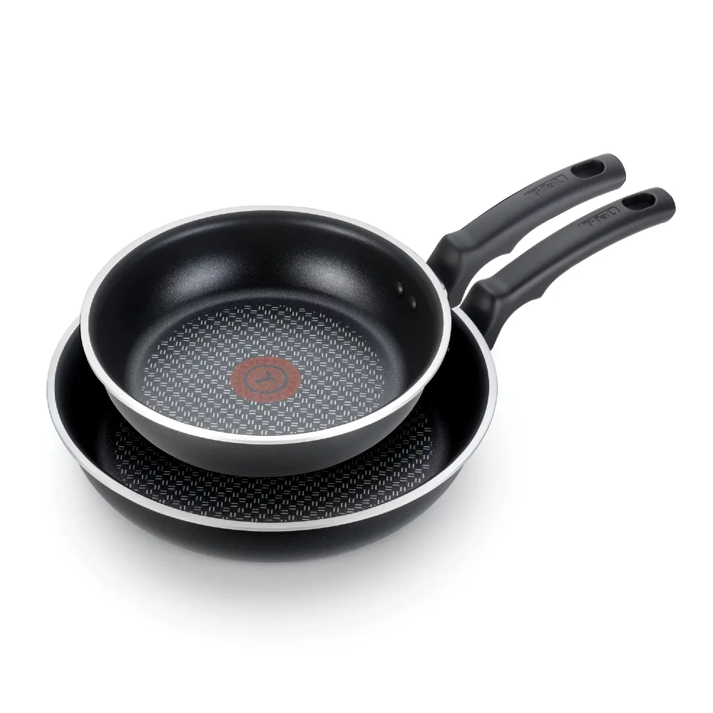

Kitchen Accessories Cook & Strain Nonstick 2 Piece Fry Pan Cookware Set, 9.5 And 11 Inch, Black, Dishwasher Safe