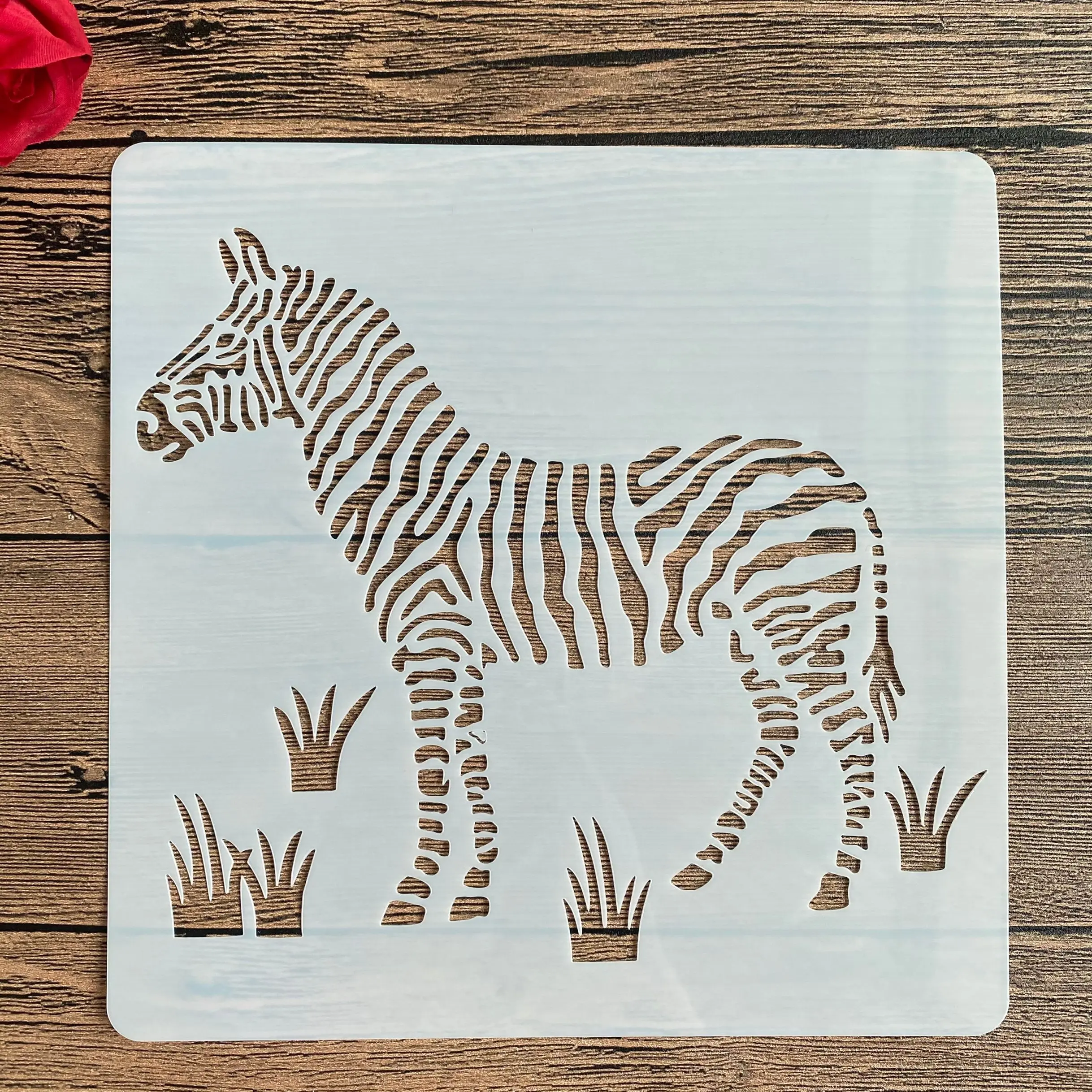 

20 *20 cm DIY zebra animal mandala mold for painting stencils stamped photo album embossed paper card on wood, fabric wall