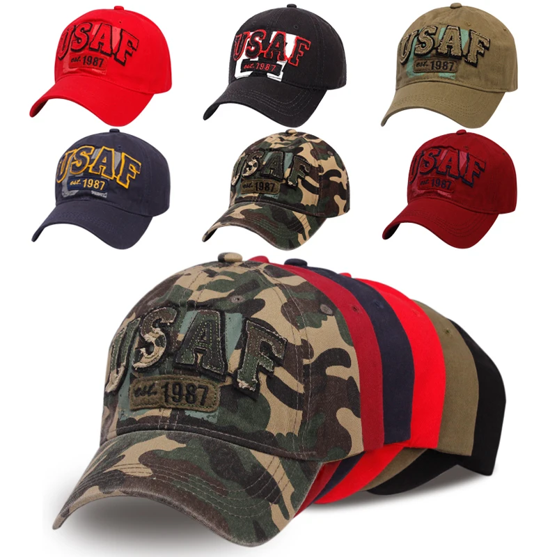 

6 Colors Camo Men's gorras Baseball Cap Male Bone Masculino Dad Hat Trucker New Tactical Men's Cap Camouflage Snapback Hat Gift