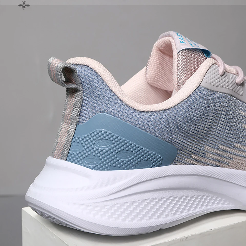 Loekeah Fashion Women's Running Sneakers Mesh Breathable Casual Sport Shoes Lace-up Lightweight  Female Jogging Walking Footwear