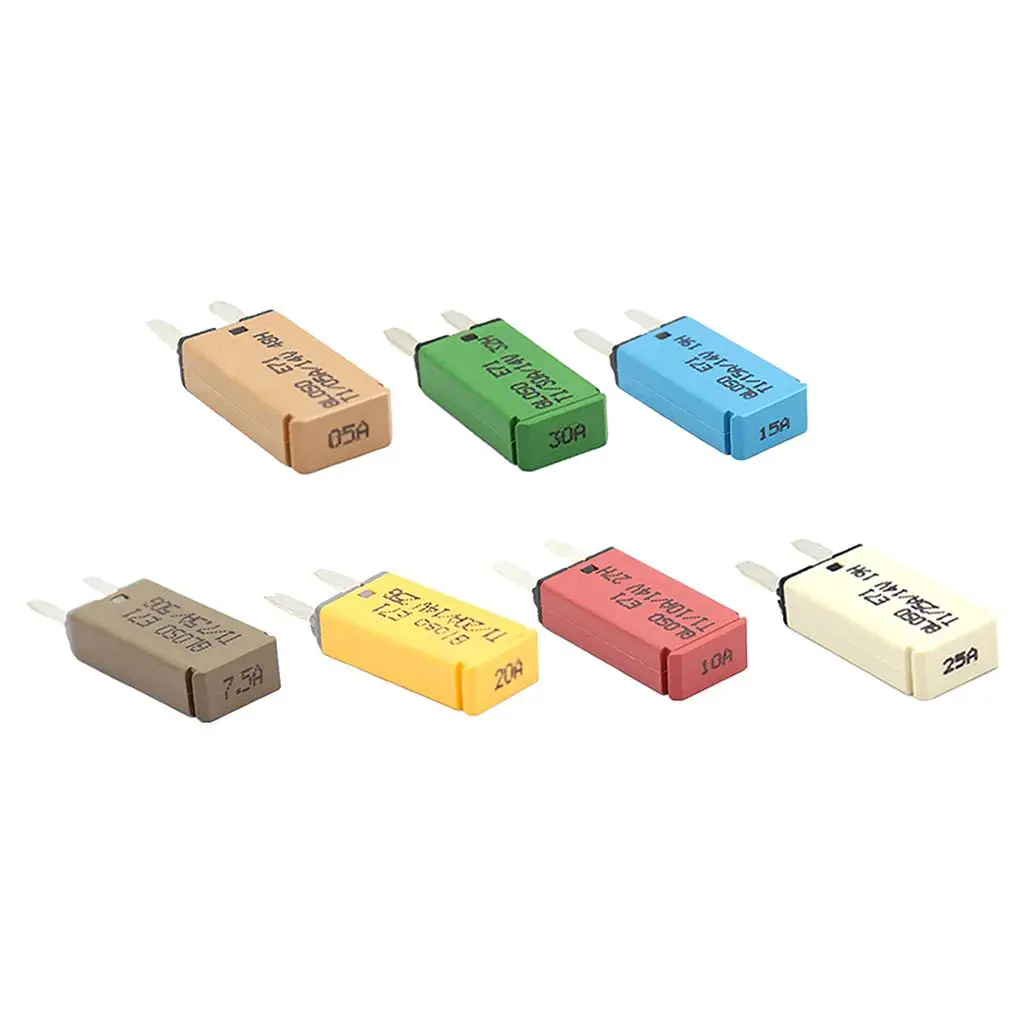 

Various Standard Flat Fuses for Cars, 5 A, 7.5 A, 10 A, 15 A, 20 A,