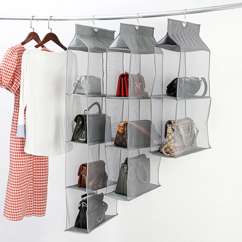 

Women Handbag Organizer Hanging Purse Organizer Easy Access Pockets Hanging Purse Handbag Organizer Hanging Closet Storage Bag