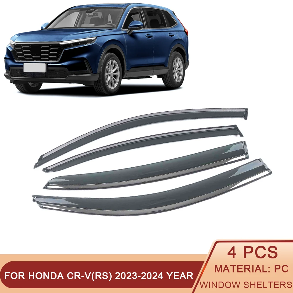 

For Honda CR-V RS 2023-2024 CRV Car Window Sun Rain Shade Visors Shield Shelter Protector Cover Sticker Exterior Accessories