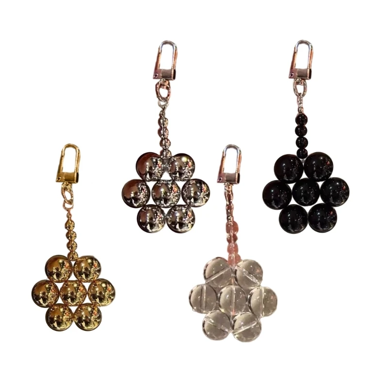 Брелок ручной работы с цветочным орнаментом брелки из бисера для студентов и