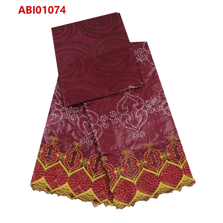 

African Lace Textiles Cloth Bazin ​Brocade fabric 5+2 Yards/Lot ABI01074